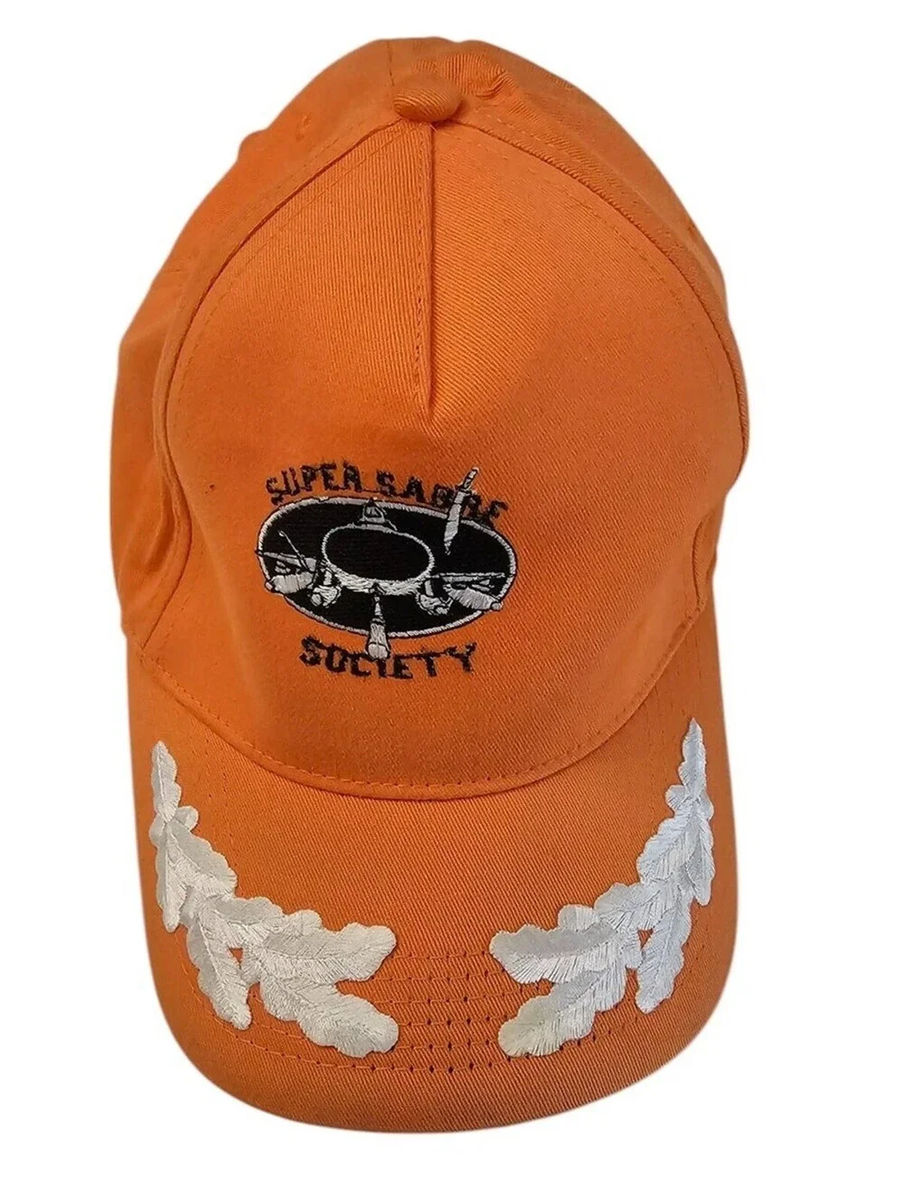 Super Sabre Society Rare Strapback Embroidered Baseball Hat Orange